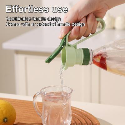 1Pcs Water Bottle Cap Cold Sealed Beverage Kettle Deflector Bottle Deflector With Handle Portable Beverage Oil Bottle Caps