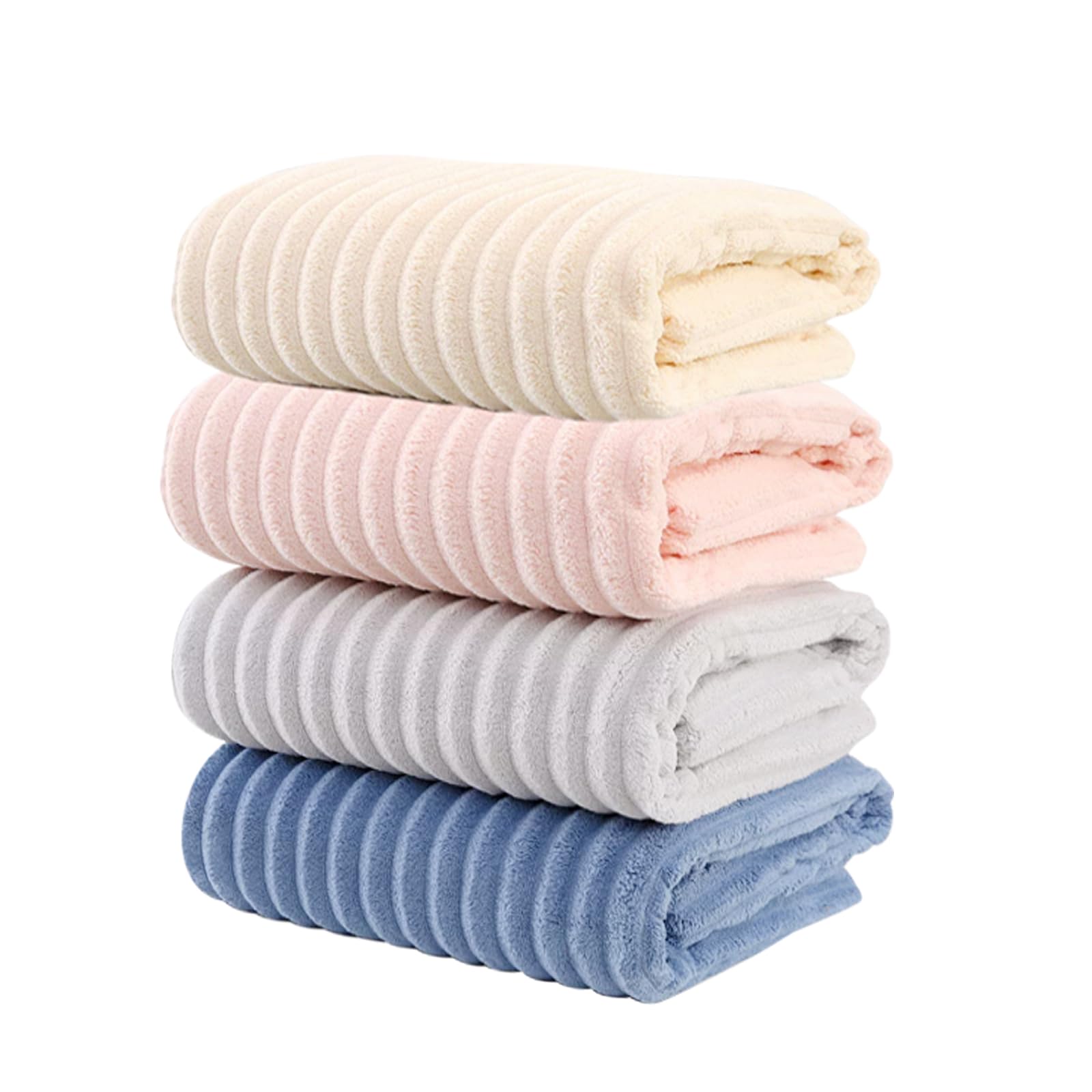 

Супервпитывающие банные полотенца Candy, большой набор из 4 штук в 4, быстро пушистые, в соответствии со спецификациями отеля, набор из 4 [Полотенце TooTooLong, ковровое, 70x140 см]