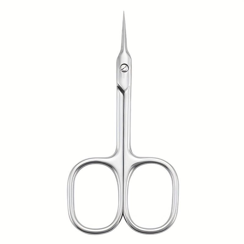 1/2 pcs Precision Stainless Steel Cuticle Scissors - Comfort Grip, Easy-to-Use Nail Care Tool for Home & Salon Use