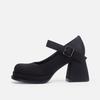 High heels women's thick heel retro Mary Jane shoes platform waterproof table round head word with JK small leather shoes women's middle heel