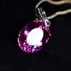 925 Sterling Silver Pendant Natural 32 Ct Pink Sapphire Oval   Gemstone