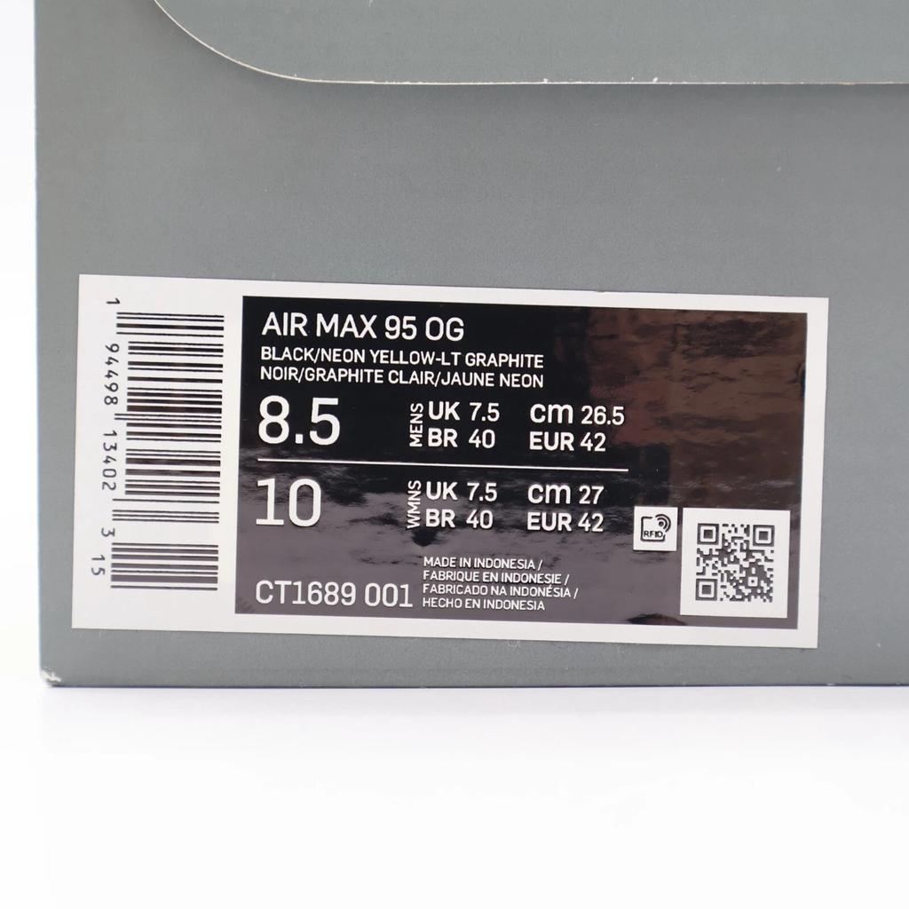 CT1689-001 Nike Air Max 95 OG Neon Yellow Cool Grey Light Graphite (Men's)