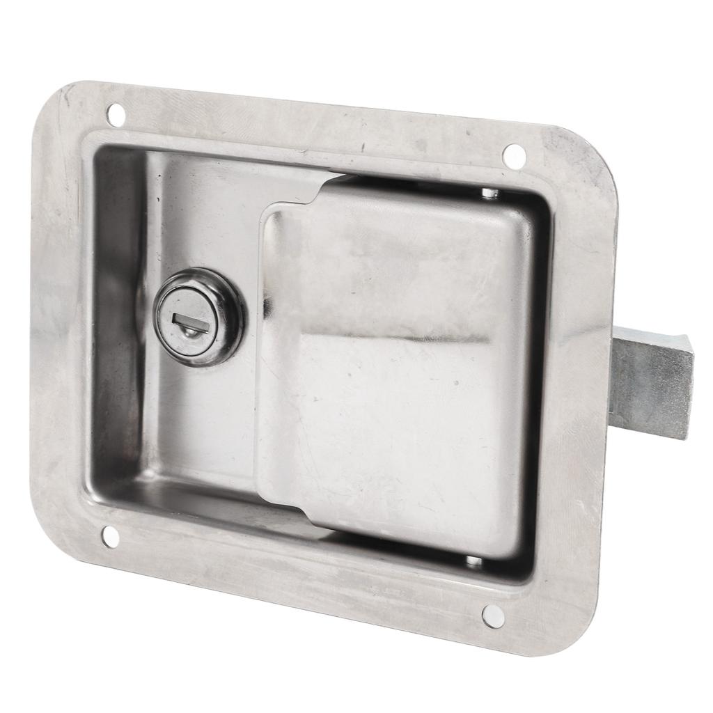 High Quality Stainless Steel Toolbox Lock RV Handle Latch Paddle Lock with 2 Keys for Trailer Truck Rustproof High Hardness Sturdy and Reliable