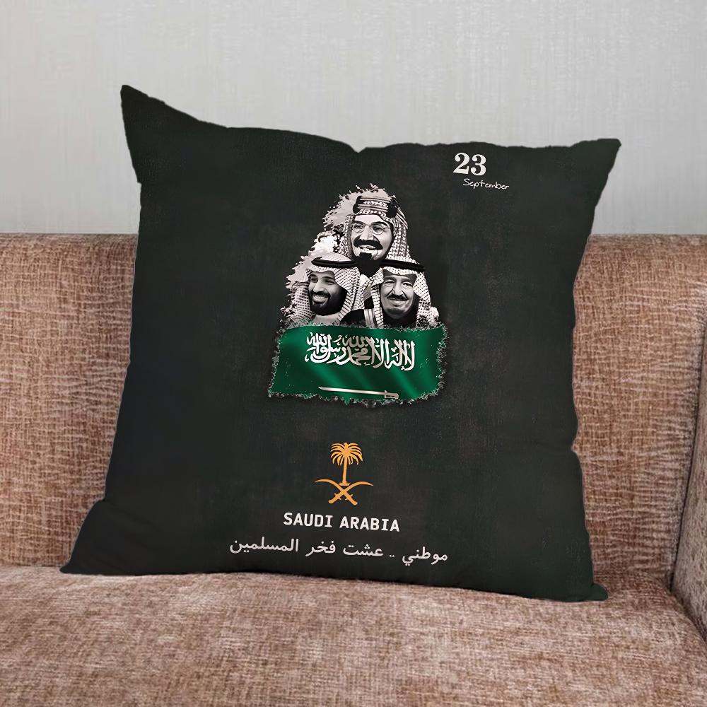 Arabia Saudyjska Flaga Salman Poszewka na Poduszkę Do Domu Sypialni Samochodu Biura Dekoracja Salonu Pokrowiec na Poduszkę Sofa Odpowiedni