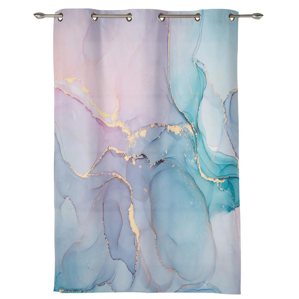 Marmor Türkis Rosa Vorhänge für Schlafzimmer Wohnzimmer Vorhänge Küche Kinderzimmer Fenster Vorhang Moderne Wohnkultur