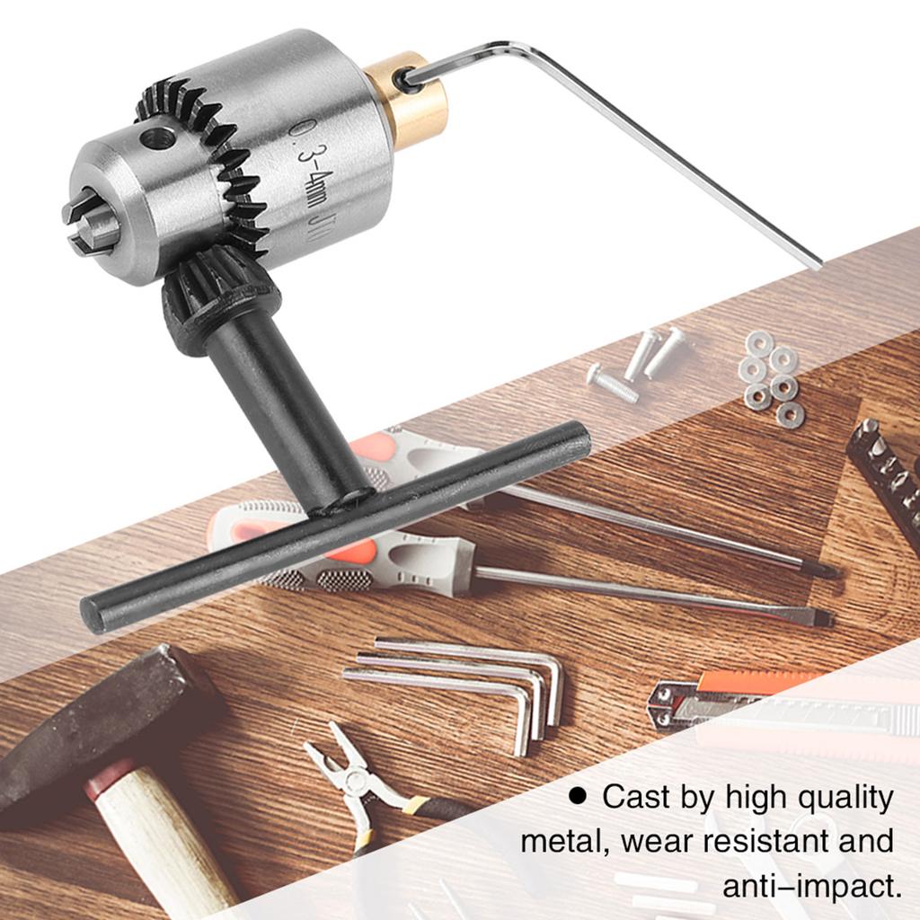 Taper Drill Chunk Drill Chuck  0.3-4mm JTO Taper Mounted Drill Chuck and Wrench with Chuck Key for Lathe Electric Drill