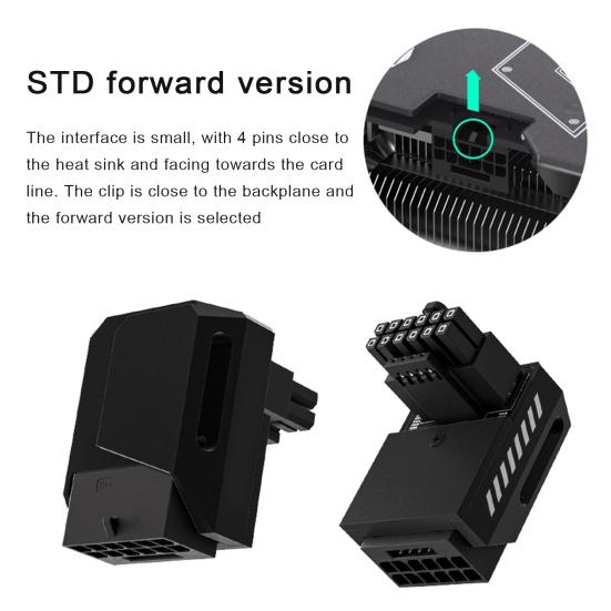 GPU Power Connector Series Graphics Card for RTX40 12VHPWR 16PIN 90 Degree Angled