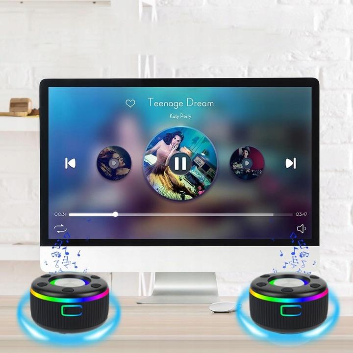 Led Bezprzewodowy Przenośny Łazienkowy Głośnik Bluetooth 5.3, Wodoodporność