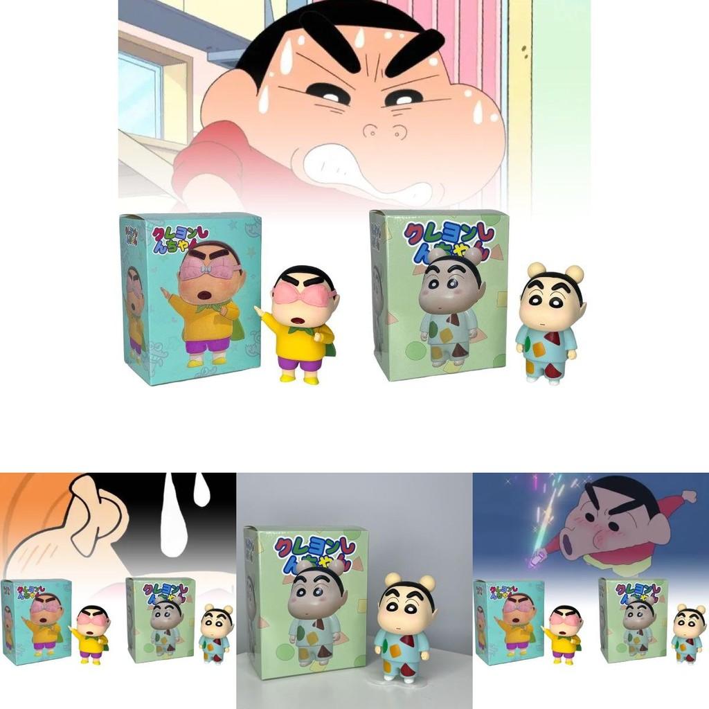 Adorable Q Version Crayon Shinchan Pvc Figure With Pajama And Cape Styles 10cm