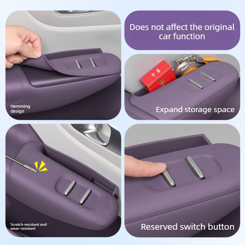 For Leapmotor B10 Car Door Storage Box Silicone Mat Door Handle Protective Cover Interior Car Accessories