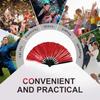 Exquisite Large Folding Hand Fan Plastic Reflective Hand Fan Dance Fan  Dances Competitions
