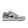 Jordan Air Jordan 1 Leather Cushioning Abrasion Resistant Cushioning, Wear Resistant Low Top Vintage Basketball Shoes 553558-133(Team1104)