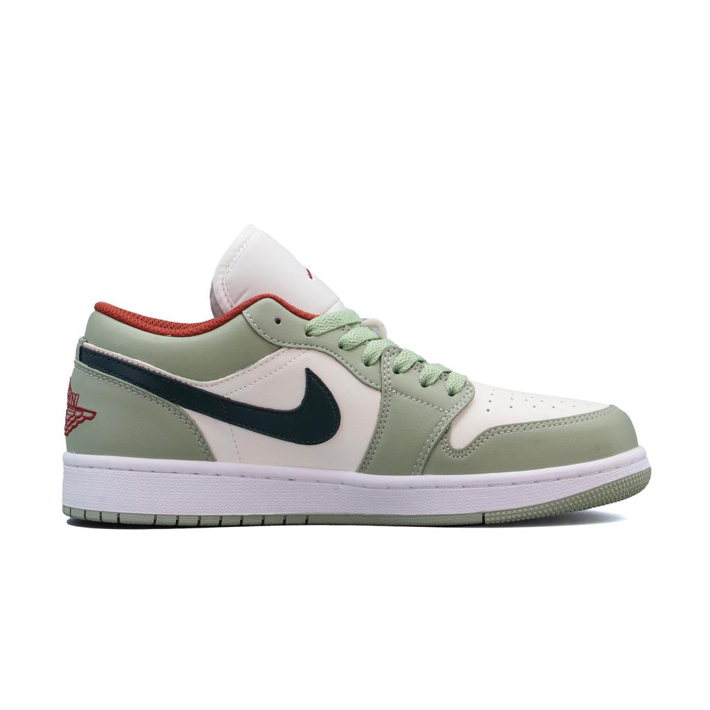 Jordan Air Jordan 1 Leather Cushioning Abrasion Resistant Cushioning, Wear Resistant Low Top Vintage Basketball Shoes 553558-133(Team1104)