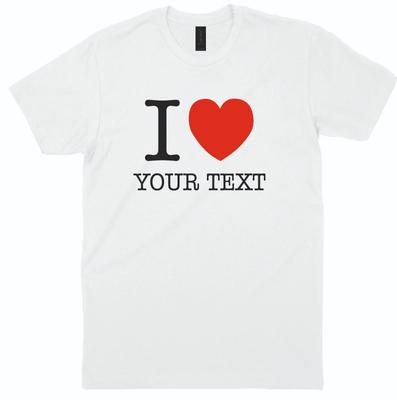 Ti Amo Il Tuo Testo Maglietta Personalizzata su Misura Taglie Uomo S-5XL