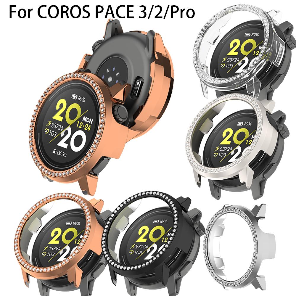 Bling PC Duté Ochranné Pouzdro Pro COROS PACE Pro Pace 3 2 Diamantové Křišťálové Pouzdro Tvrdý Kryt Ochranný Plášť Hodinek Módní Nárazník