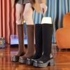 Martin Boots Women's Long Boots New Black High Boots But Knee Knight Boots Small Boots