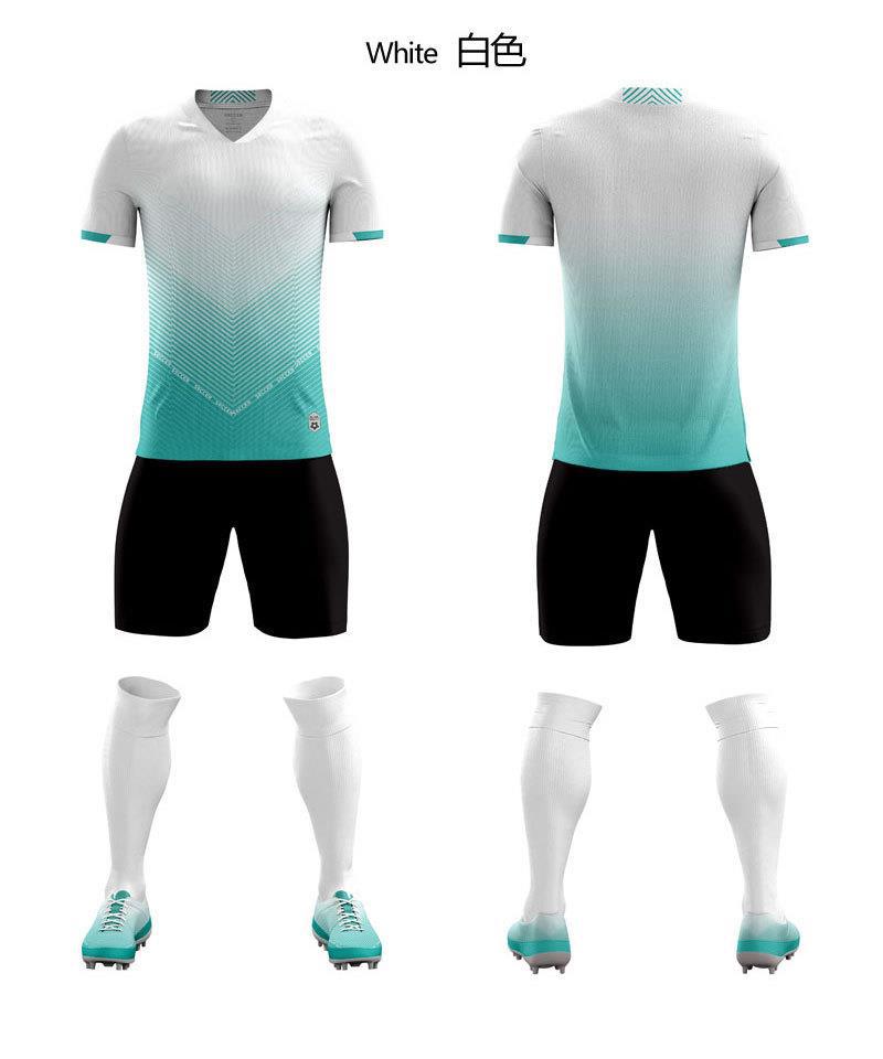 Set Divise da Calcio Uomo e Donna Maglie da Calcio a Manica Corta Asciugatura Rapida Abbigliamento da Allenamento Calcio Bambini