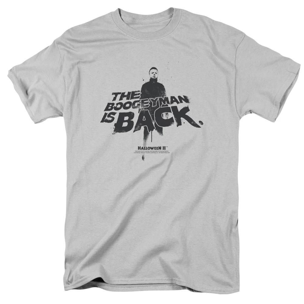 

Хэллоуин II Бугимен Мужская футболка Серебристая Серебристая Официально лицензированная S
