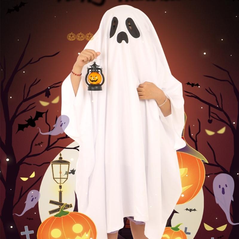 Kids Halloween Scary Hooded Cape, Halloween Scary Cloak Cosplay Costumes Halloween Cape Scary Costume