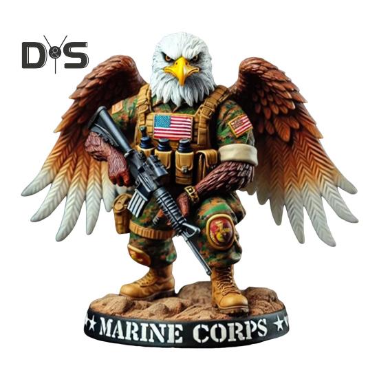 

Статуя солдата-орла из смолы, военная фигурка орла, патриотическое настольное украшение для солдата, украшение для входа в дом, декор гостиной на День независимости A