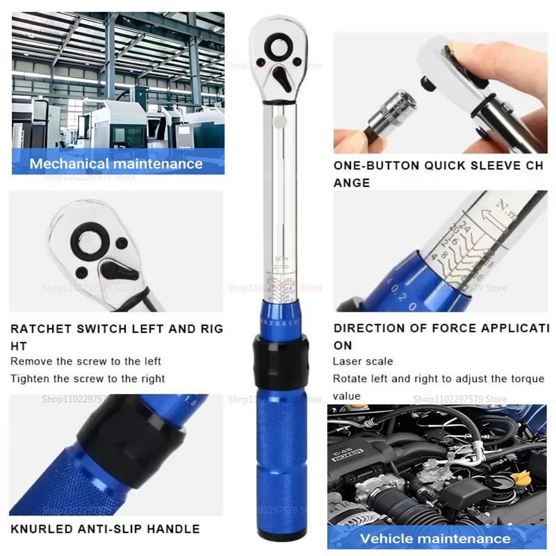 High Precision Torque Preset Wrench 2-24Nm Adjustable Ratchet Quick Release Tool for Automotive Mechanical Repair