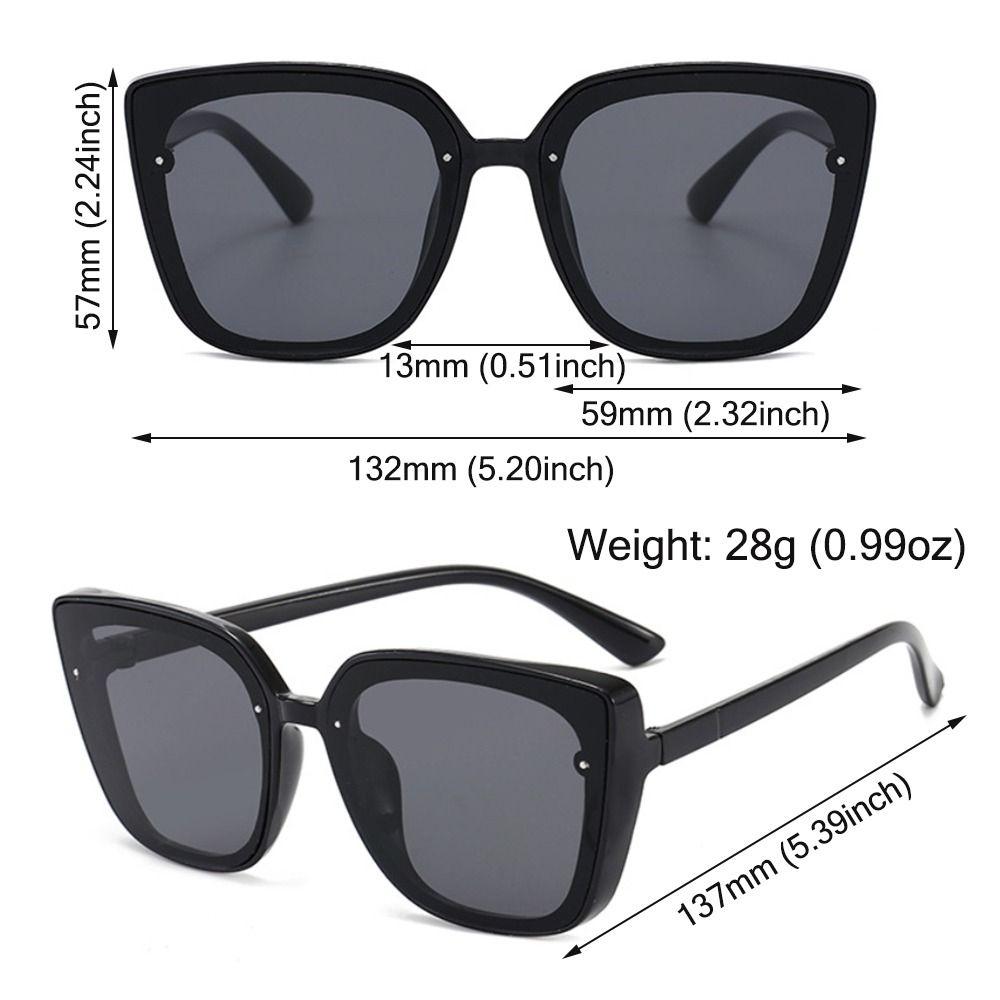UV400 Protection Cat Eye Sunglasses Trendy Oversized Black Driving Shades Sun Glasses Beach/Travel/Streetwear