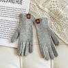 Wool Winter Gloves Fingerless Touchscreen Warm Lace Lambswool Knit Gloves Autumn Winter Adult