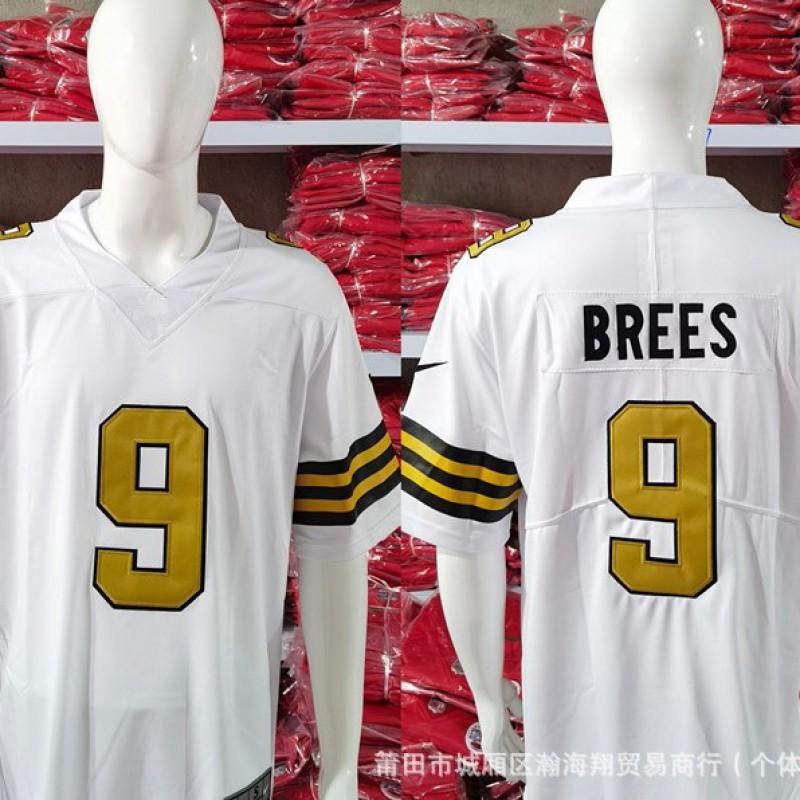 Saints Football Jersey Embroidered American Shirt Unisex Sports Top Breathable Team Game Wear