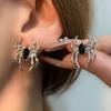 S925 Silver Needle Korean Minimalist Spider Earrings; Dark Retro Personalized Luxury Earrings with a Sense of Design