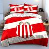Red and White Striped Shield Bedding Bedding Duvet Cover Set Duvet Cover Pillowcases (1 * Duvet Cover 2 * Pillowcases, Without Duvet Insert)
