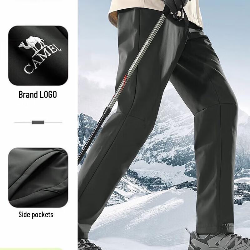 CAMEL Men's Fleece-Lined Outdoor Softshell Pants