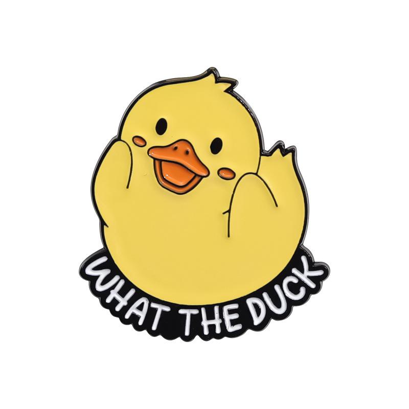 

Delightful Cartoon Duck Brooch Colorful Gold Alloy Pin Perfect For Summer Accessories QHXZ2062