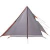 2 Person Camping Tent Grey and Orange Waterproof