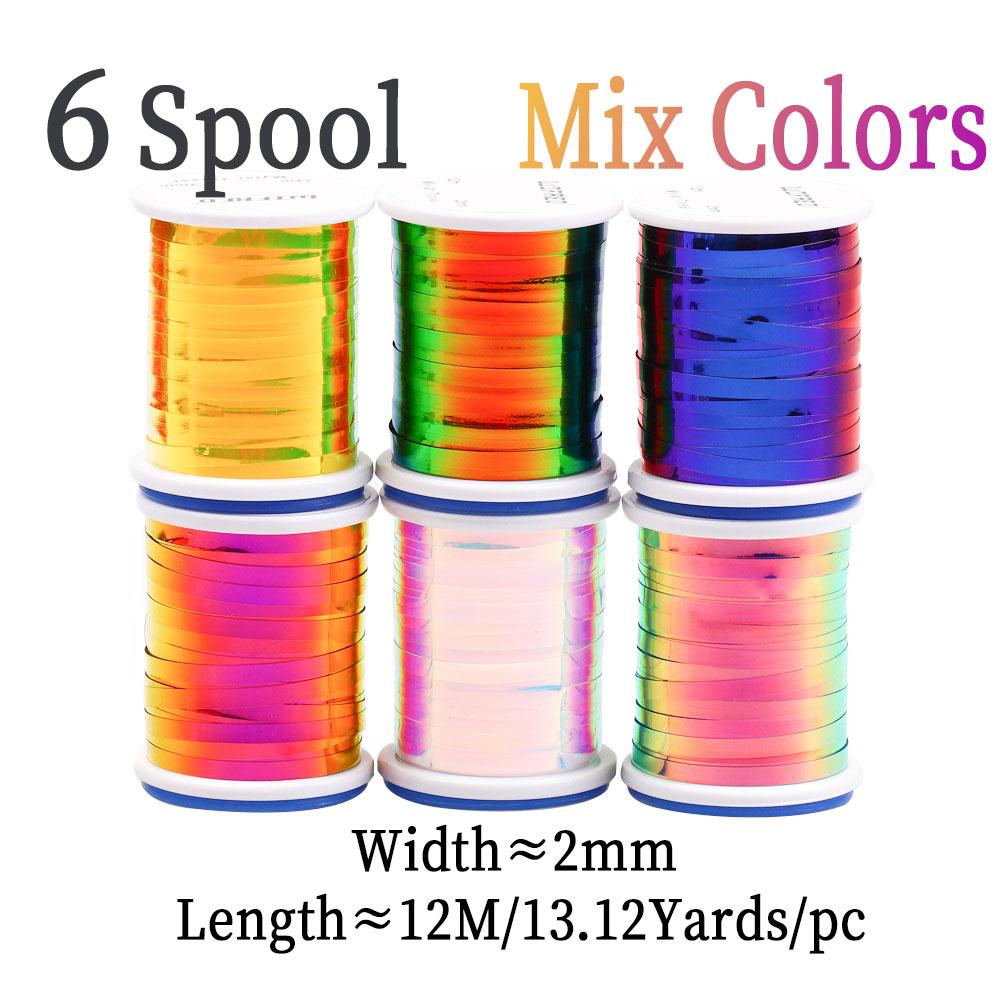 

2 мм 2 тона материал для вязания мушек плоский майларовый мишурный для стримера флэшбэк нимфы комариное тело ребро рыболовная приманка фиолетовый