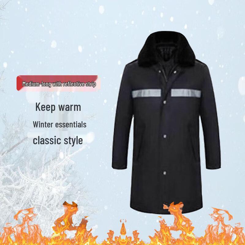 Chi Qi Men s Winter Thickened Reflective Work Parka