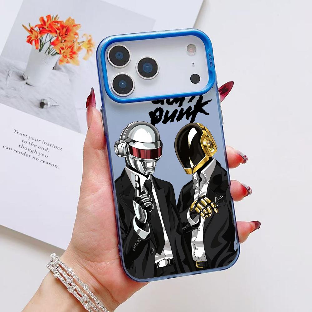 Band D-Daft Punk Phone Case For iPhone 17 16 15 14 13 12 11 Pro Max Air Matte Laser Aurora Shockproof Funda