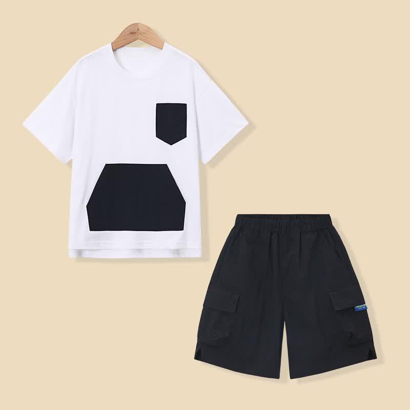 Boys Summer Patchwork Workwear Set 120