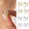 CARLIDANA Women Adjustable Zircon A - Z Letters Initial Name Stackable Letter Open Rings Stainless Steel Adjustable Ring