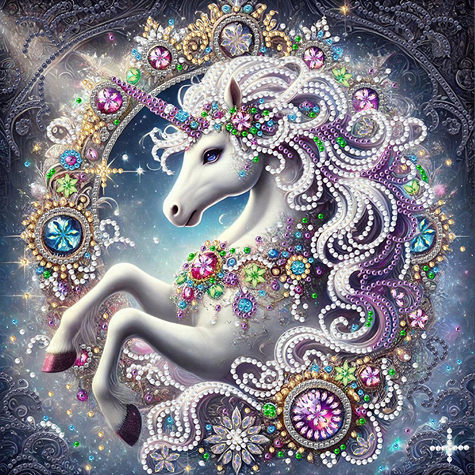 Cute Unicorn DIY Gem Art Diamond Painting Kits for Home Wall Decoration Special Shape Partial Drill Dimond Art Paintings 30x30cm