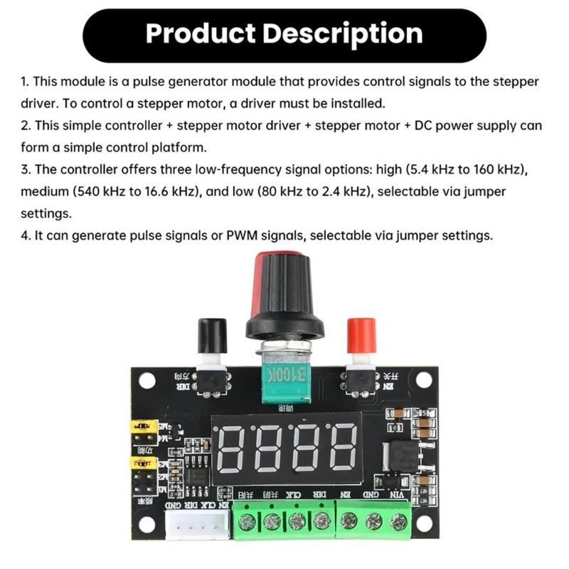 12V 24V Schrittmotor Geschwindigkeitsregler Integrierter PWM-Signalgenerator Für Präzise Bewegungssteuerungsanwendungen