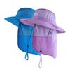 Outdoor sun hat Children's quick-drying breathable eaves sun protection bucket hat can store neck protection shawl hat