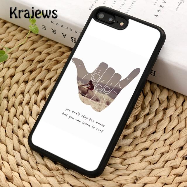 Krajews Surfer Surf Hang Loose Shaka Phone Case Cover For iPhone 17 Air 16 15 14 plus 11 12 13 pro max coque
