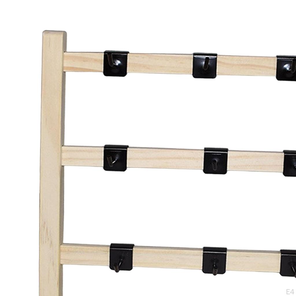 Elegant Wooden Jewelry Stand for Organizing Bangles and Chains