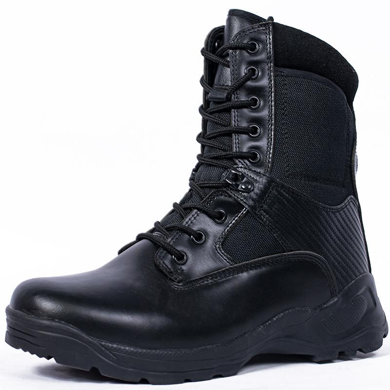 High Top Boots Black Outdoor Integrated Desert Hiking Mountaineering Shoes