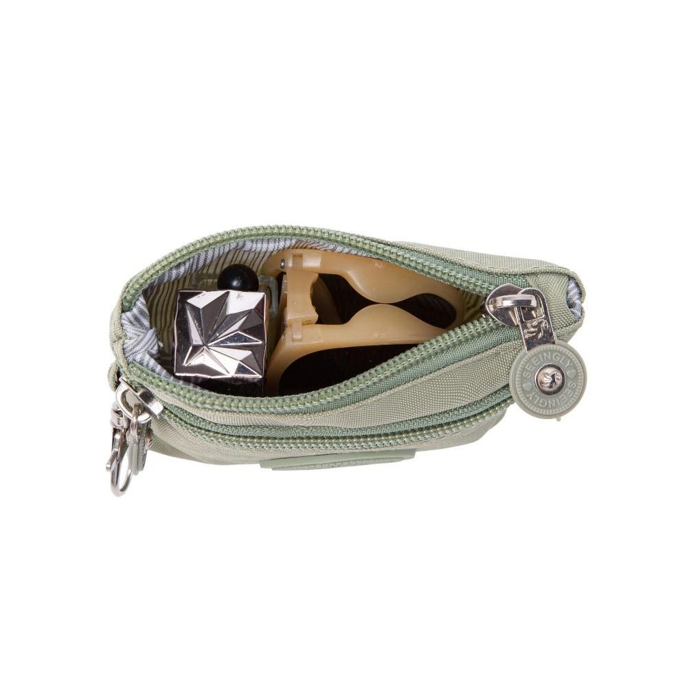 New Solid Color Women Wallet Nylon with Keychain Coin Purse Waterproof Mobile Phone Bag Ladies