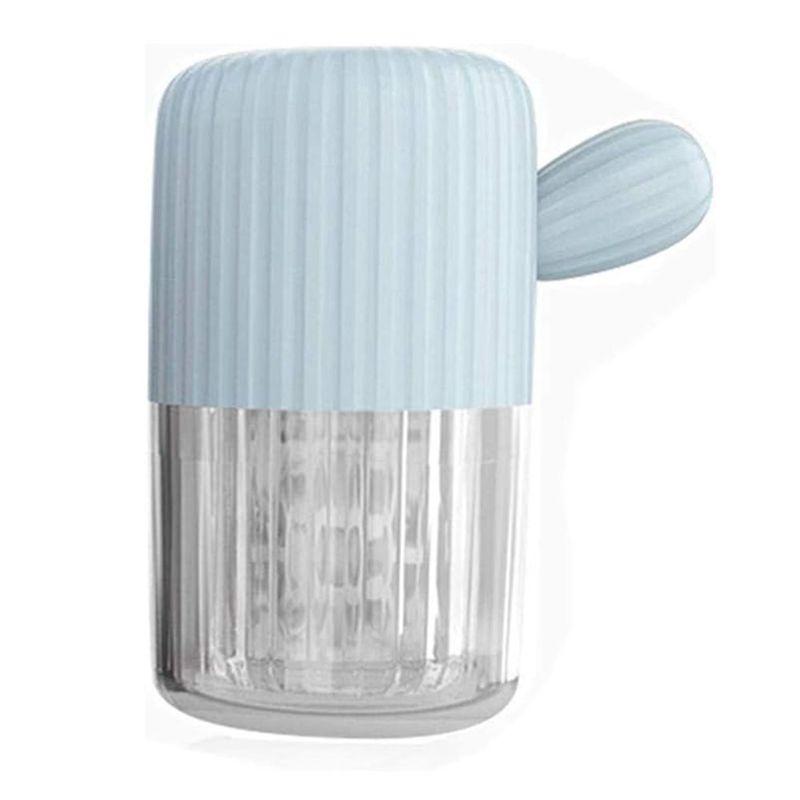 AEE4-Portable Contact Lens Cleaner Machine - Contact Lens Washer With Drawstring For Daily Care Fast Cleaning Blue