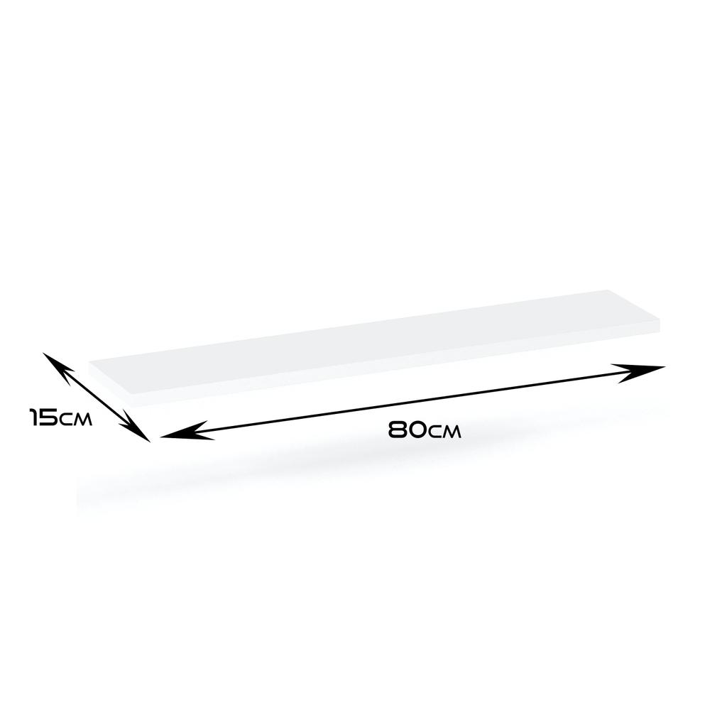 White Hanging Shelf, Wall Shelf, Bookshelf, Loft 80 Cm