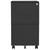 Aktenschrank mit Rollen Anthrazit 39 x 45 x 67 cm Stahl