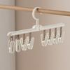 3 Pieces Windproof Underwear Sock Clips Non-Slip Rotatable Sock Drying Rack Space Saving with 8 Clips Clothes Drying Rack Travel