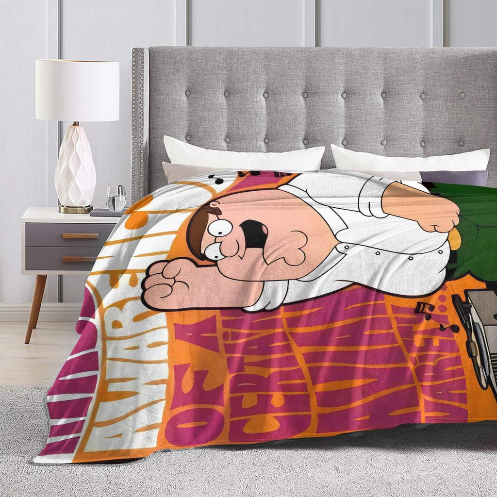 Peter Griffin Flannel Blanket Winter Soft Durable Throw Blanket for Boy Girl Bedroom Fluffy Bedspread Sofa Bed Cover